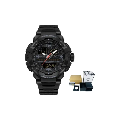 Sanda Электронный + Кварцевый механизм Мужские часы Черный циферблат