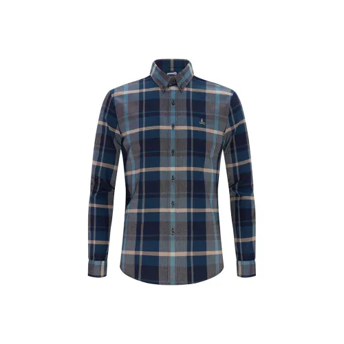 NAVIGARE Рубашка Мужская Морской Синий Серый