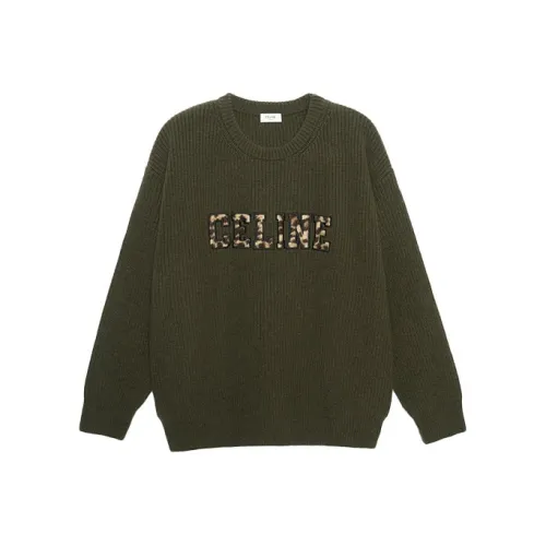 CELINE Новый MEN'S COLLECTION Мальчик Кукла Зеленый Мужской Свитеры