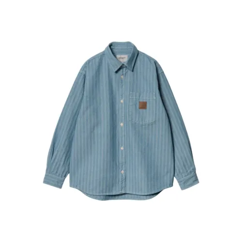 Carhartt WIP Blue Men's Shirts Кархарт WIP Синий Мужские Рубашки