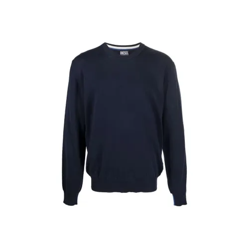 DIESEL Темно-синие мужские свитеры