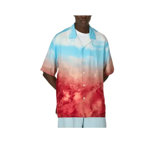 PLEASURES совместная брендированная Небесно-голубая Мужская Рубашка