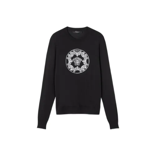 VERSACE Мужские черные свитеры