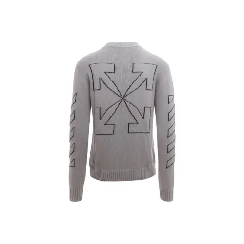 Off Белый SS22 Серый Мужские Свитера