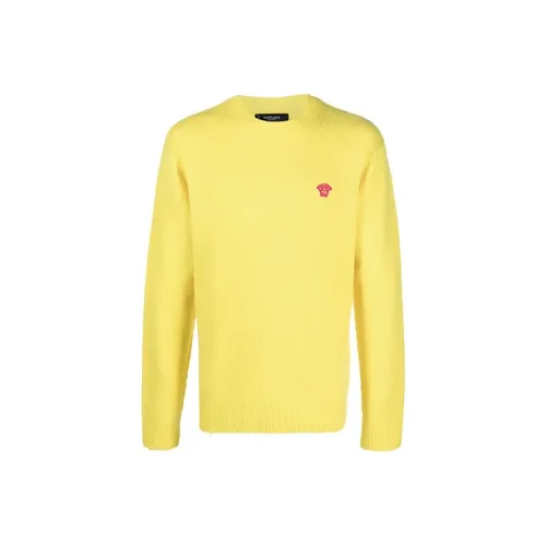 VERSACE Желтые Мужские Кашемировые Свитера