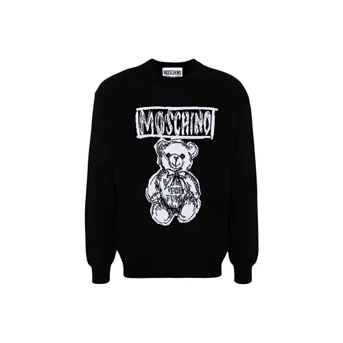 MOSCHINO Мужские черные свитеры