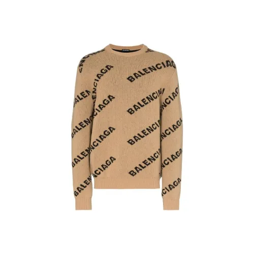 Balenciaga Свитер Свободный крой Мужской Коричневый