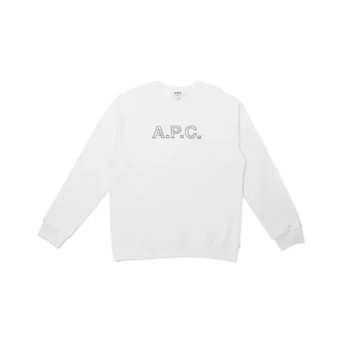 A.P.C. Joint Paragraph Белый Мужской Свитшот