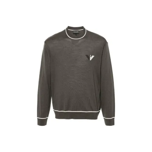 EMPORIO ARMANI Свитер Мужской Серый Зеленый