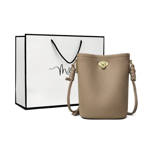 MILLIE'S Сумка через плечо из коровьей кожи ведрообразная сумка стандартная женская слоновая серый