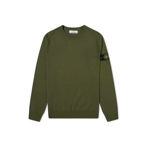 Stone Island Мужские Свитера Оливково-зеленого цвета
