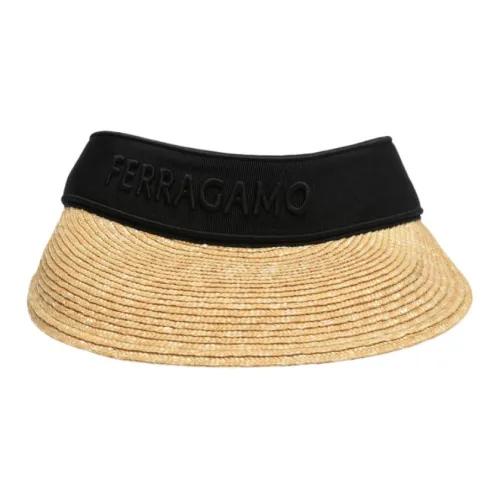 Ferragamo Хлопковые шляпы с защитой от солнца женские бежевые
