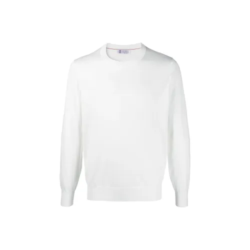 BRUNELLO CUCINELLI Белый Мужской Свитера