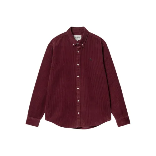 Carhartt WIP Темно-красные Мужские Рубашки