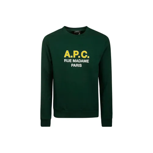 A.P.C. Joint Paragraph Зеленый Мужской Свитшот