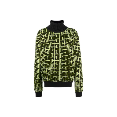BALMAIN Черные Мужские Свитера