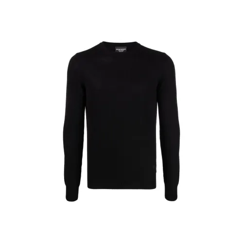 EMPORIO ARMANI FW22 Кашемир Свитер Мужской Черный