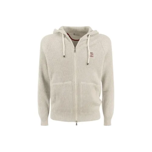 BRUNELLO CUCINELLI Светло-серые мужские свитера