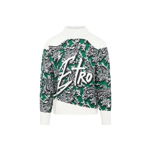 ETRO Зеленые Мужские Свитера