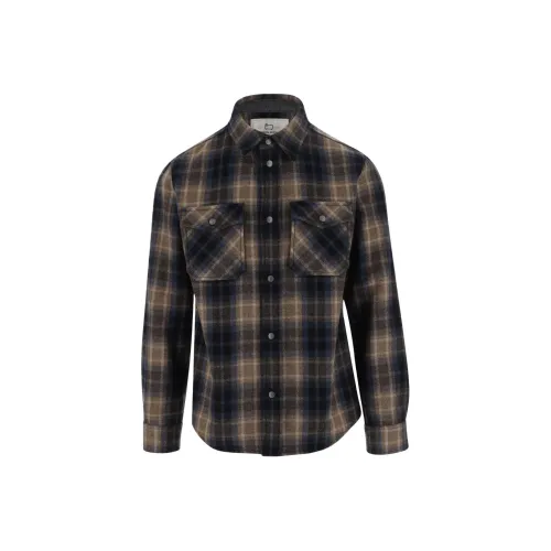 WOOLRICH Рубашка Мужская Темно-Коричневая