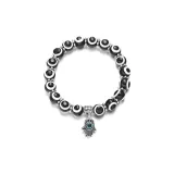 Черный браслет с глазом демона