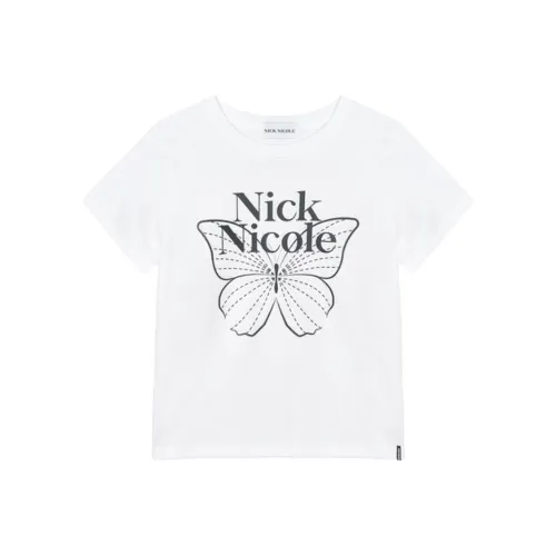 Nick & Nicole Белый черный унисекс футболки