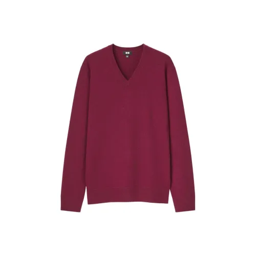 UNIQLO Бордовый Унисекс Кашемировые свитеры