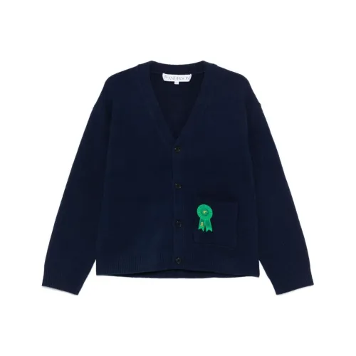 JW Anderson FW24 Свитер Мужской Морской Синий