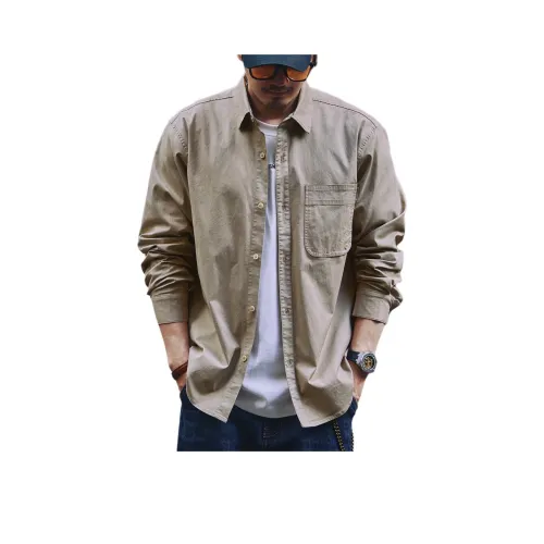 GELANLU Хаки Унисекс Рубашки