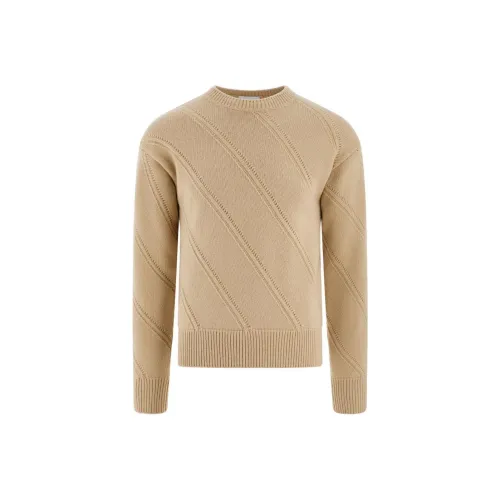 Ferragamo SS24 Свитер Мужской Бежевый Песочный