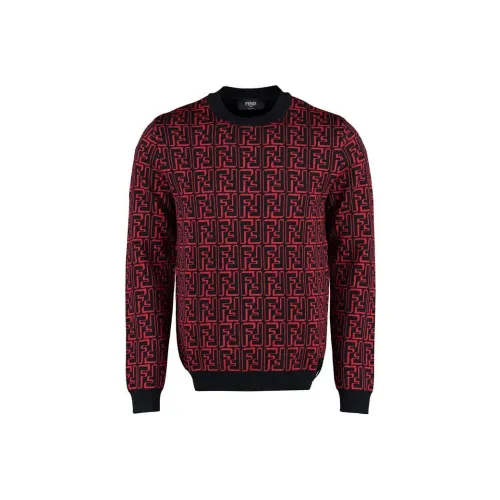 FENDI Red Men's Sweaters FENDI Красные Мужские Свитера