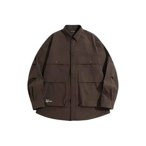 PEACEBIRD MEN Eye C Коллаборация Series Рубашка Мужская Коричневая