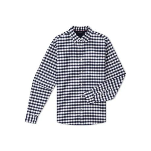 Tommy Hilfiger Рубашка Мужская Синие Белые Клетка