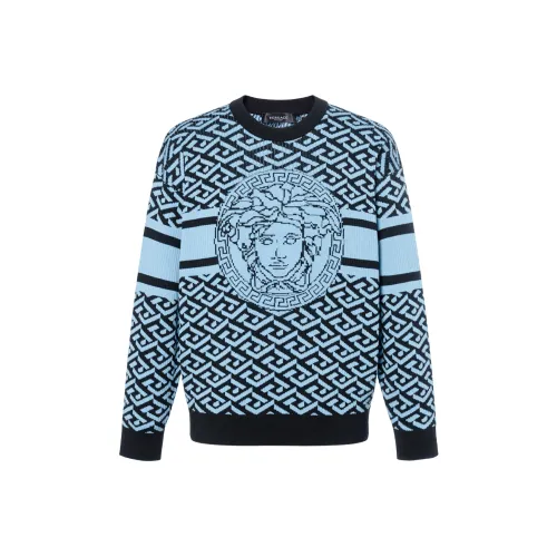 VERSACE Мужские Синие Свитера