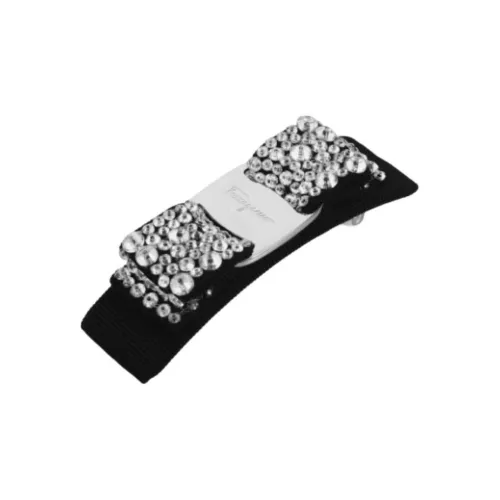 FERRAGAMO Кристальные заколки для волос женские черные