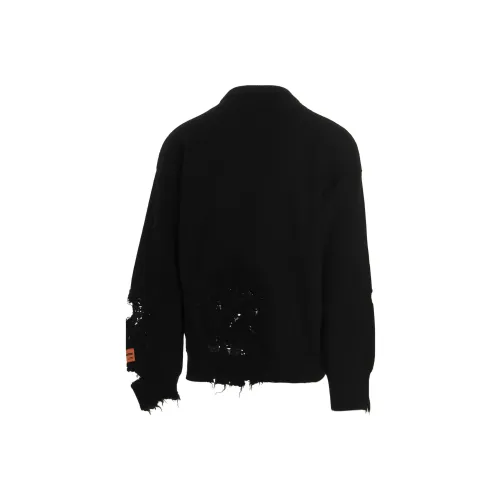 HERON PRESTON Мужские черные свитеры