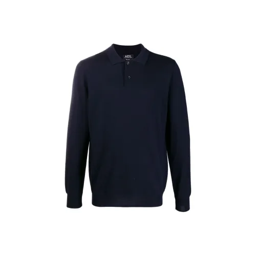 A.P.C FW22 Свитер Мужской Темно-синий