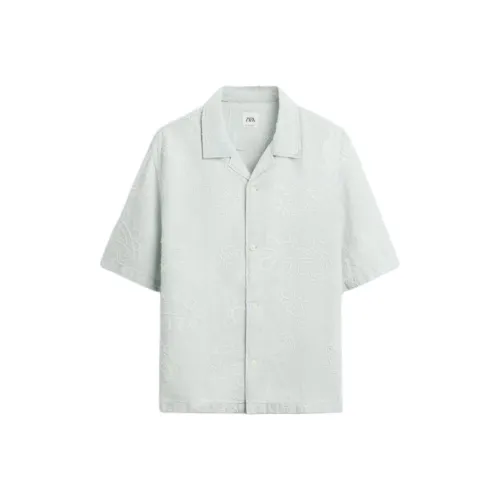 ZARA Light Blue Мужские Рубашки