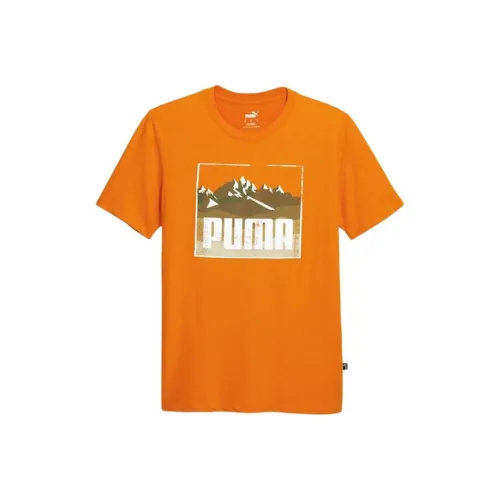 PUMA T-Shirt Мужской Ярко-Оранжевый