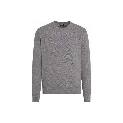 Ermenegildo Zegna Серый Мужской Кашемировые Свитера