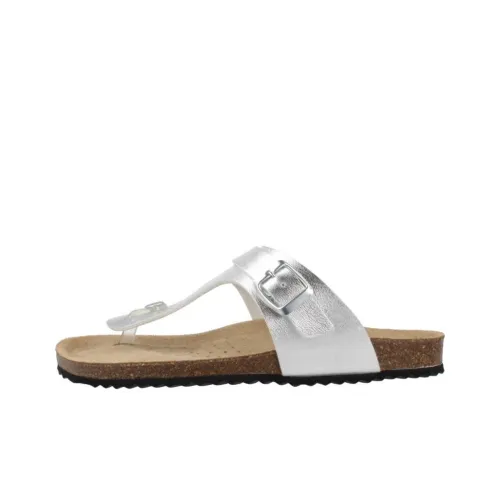 GEOX Brionia противоскользящие шлепанцы женские серебряные