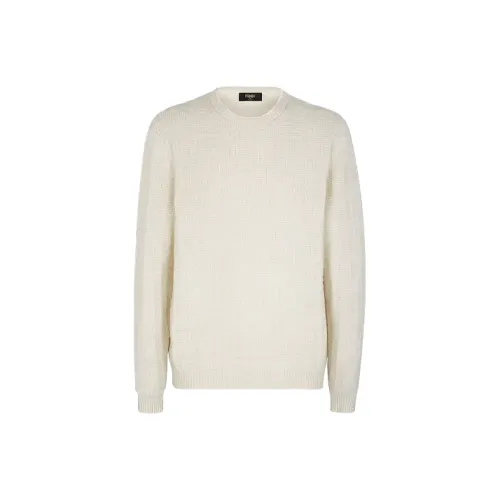 Fendi Белый Мужской Кашемировый Свитер