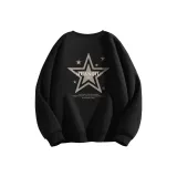 Черный (Qf Пятиконечная звезда Логотип на груди_qf Большой Пятиконечная звезда Логотип на спине)