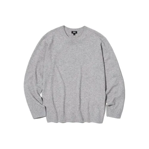 UNIQLO SS23 Кашемир Свитер Мужской Светло-Серый