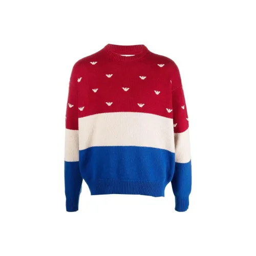 EMPORIO ARMANI Устойчивая коллекция Красные Мужские Свитера