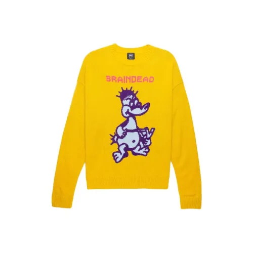 Свитеры для мужчин Brain Dead co-brand Горчичный