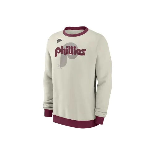 nike x FEICHENGRENDUIKUPOSIDUN Philadelphia Phillies Cooperstown MLB Пуловер Crew Свитер Мужской Крем