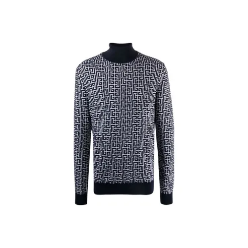 BALMAIN Черные Мужские Свитера