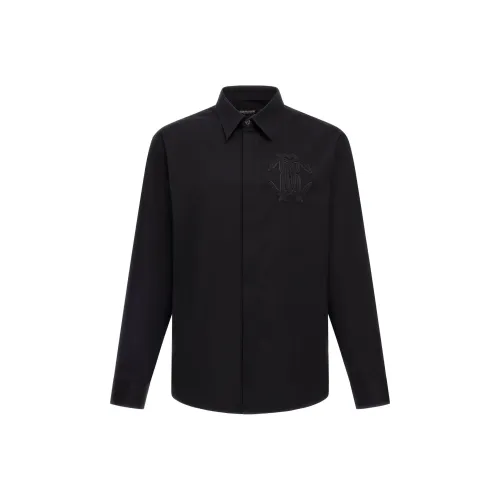 Roberto Cavalli SS24 Рубашка Мужская Черная