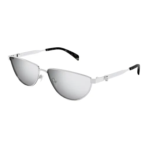 Alexander McQueen Металл Кошачий глаз Солнцезащитные очки Женские Серебристый